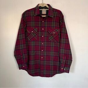 Vintage Outdoor Exchange Plaid Flannel Overshirt Men's Large Tall Shacket